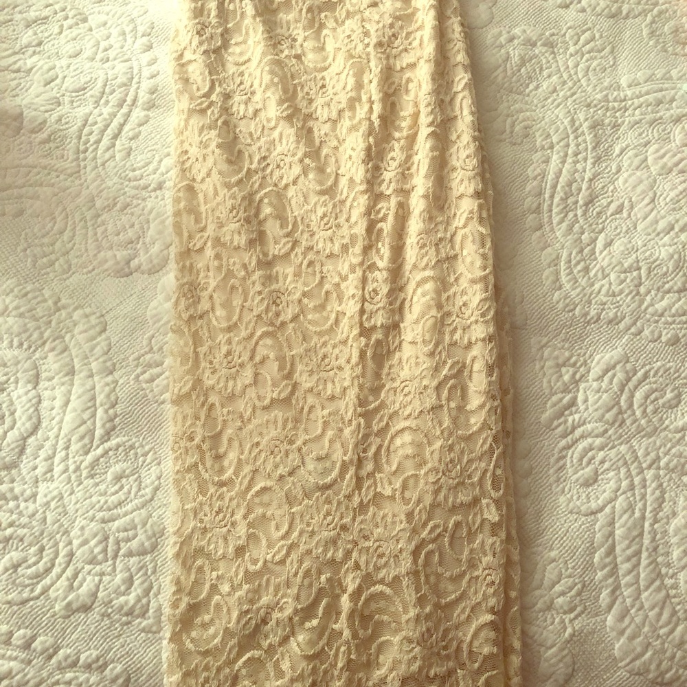 Ivory Lace Torrid Pencil Skirt